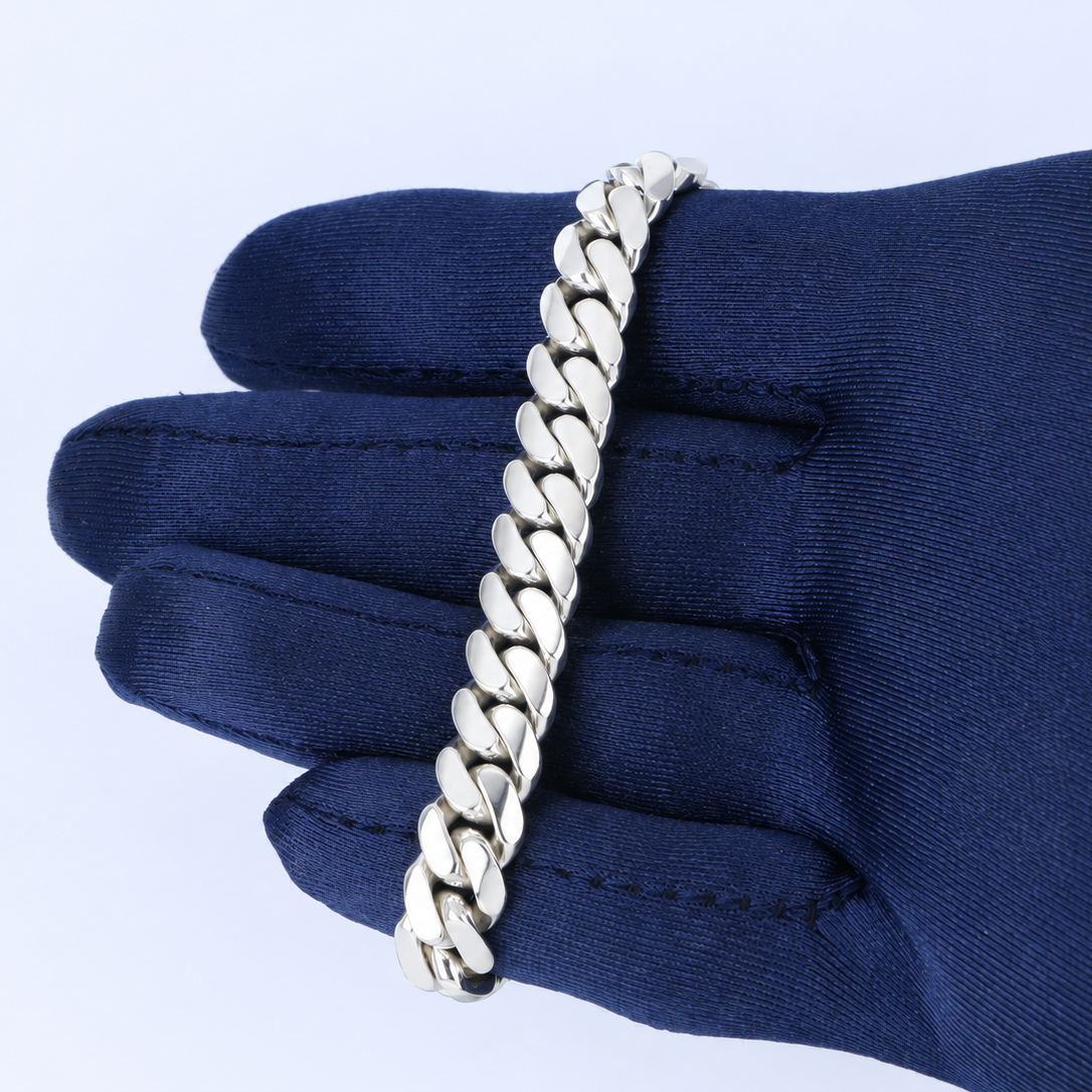 Miami Cuban Bracelet 10mm - Argentium Silver