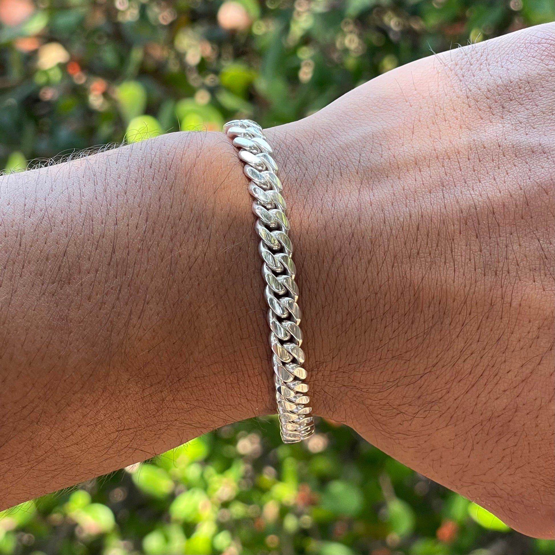 Miami Cuban Bracelet 7mm Argentium Silver – PistolisJewelry