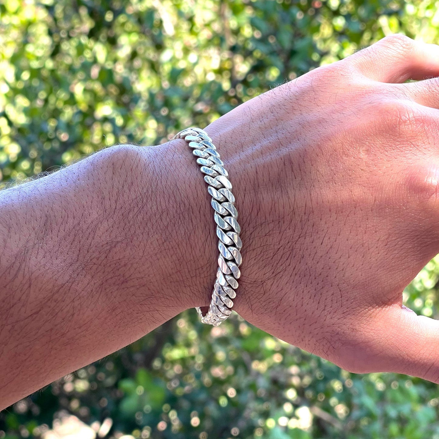 Miami Cuban Bracelet 8mm - Argentium Silver