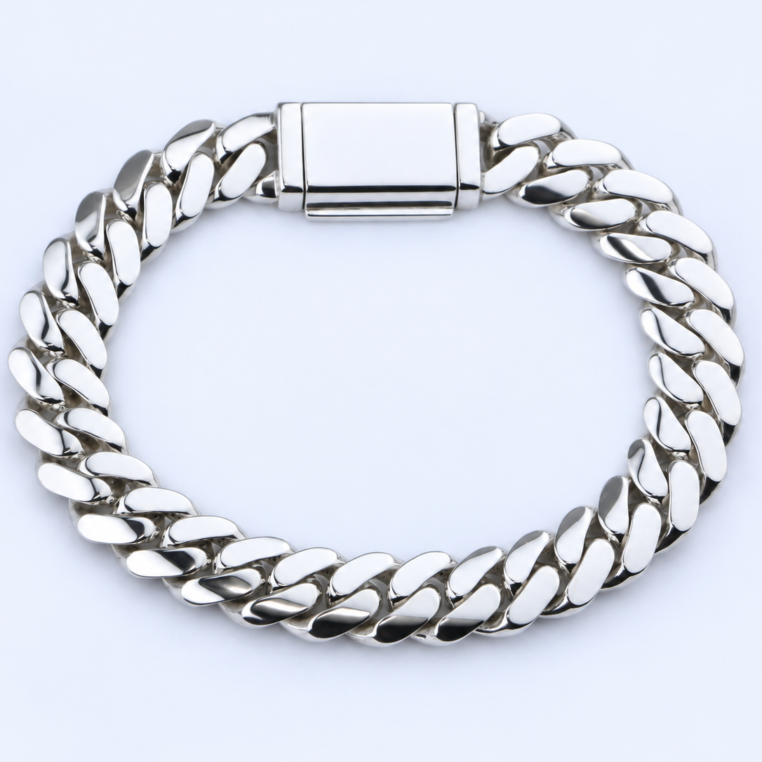 Miami Cuban Bracelet 10mm - Argentium Silver